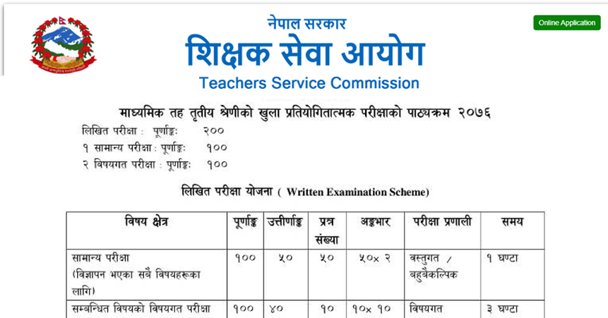 Shikshak Sewa Aayog primary Level and Lower Secondary Exam Curriculum. You Can Find TSC primary Level and Lower Secondary level Exam Curriculum